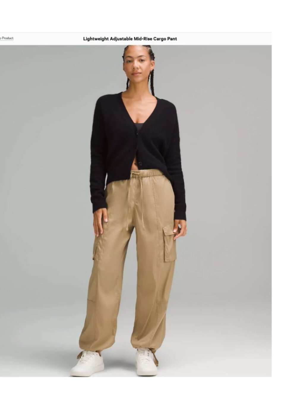 NWT Lululemon lightweight adjustable MR cargo pants Brown Size S